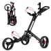 Tangkula Golf Push Pull Cart, Lightweight Foldable Collapsible 3 Wheels Golf Push Cart, Golf Trolley With Elastic Strap, Cup Holder, Scoreboard