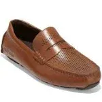 Cole Haan Men's Grand Laser Penny Driver Shoes - Brown | Size 10