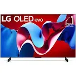 LG 55-Inch Class OLED evo C4 Series Smart TV 4K Processor Flat Screen with Alexa Built-in (OLED55C4PUA, 2024), 7.1.3 ch. Sound Bar with Wireless Dolby Atmos and Rear Speakers