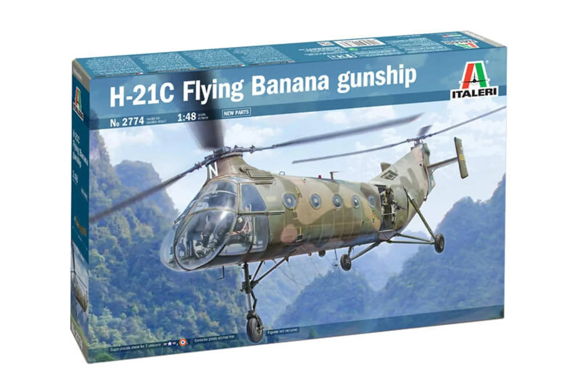 Italeri 2774 1/48 H21C Flying Banana Gunship Helicopter