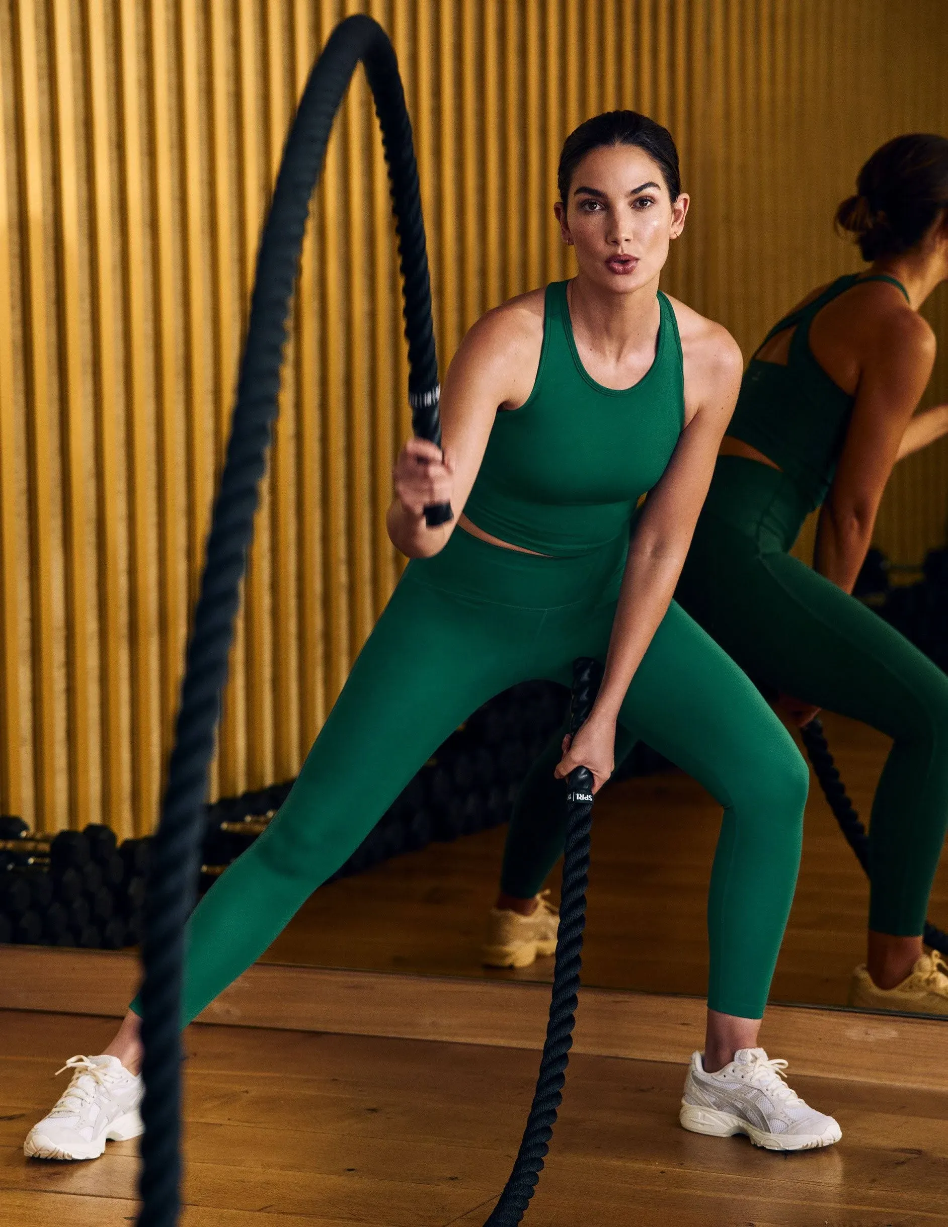 Beyond Yoga Powerbeyond Strive Midi Legging | Meadow Green / S