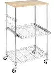 Whitmor Supreme Microwave Cart, Chrome