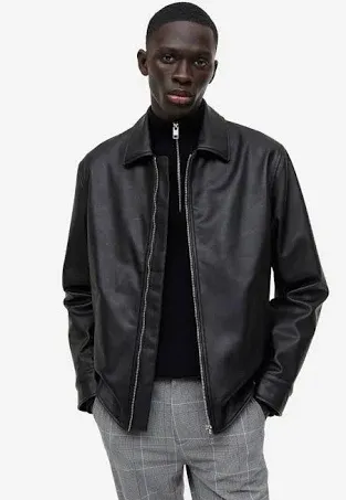 Imitation leather jacket