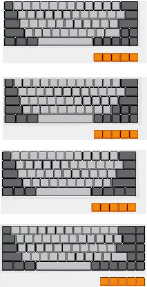 YMDK DSA Profile Blank 61 64 68 ANSI Keyset Thick PBT Keycap Set for Cherry MX Mechanical Keyboard GH60 xd64 GK64 Tada68 (Only Keycap)