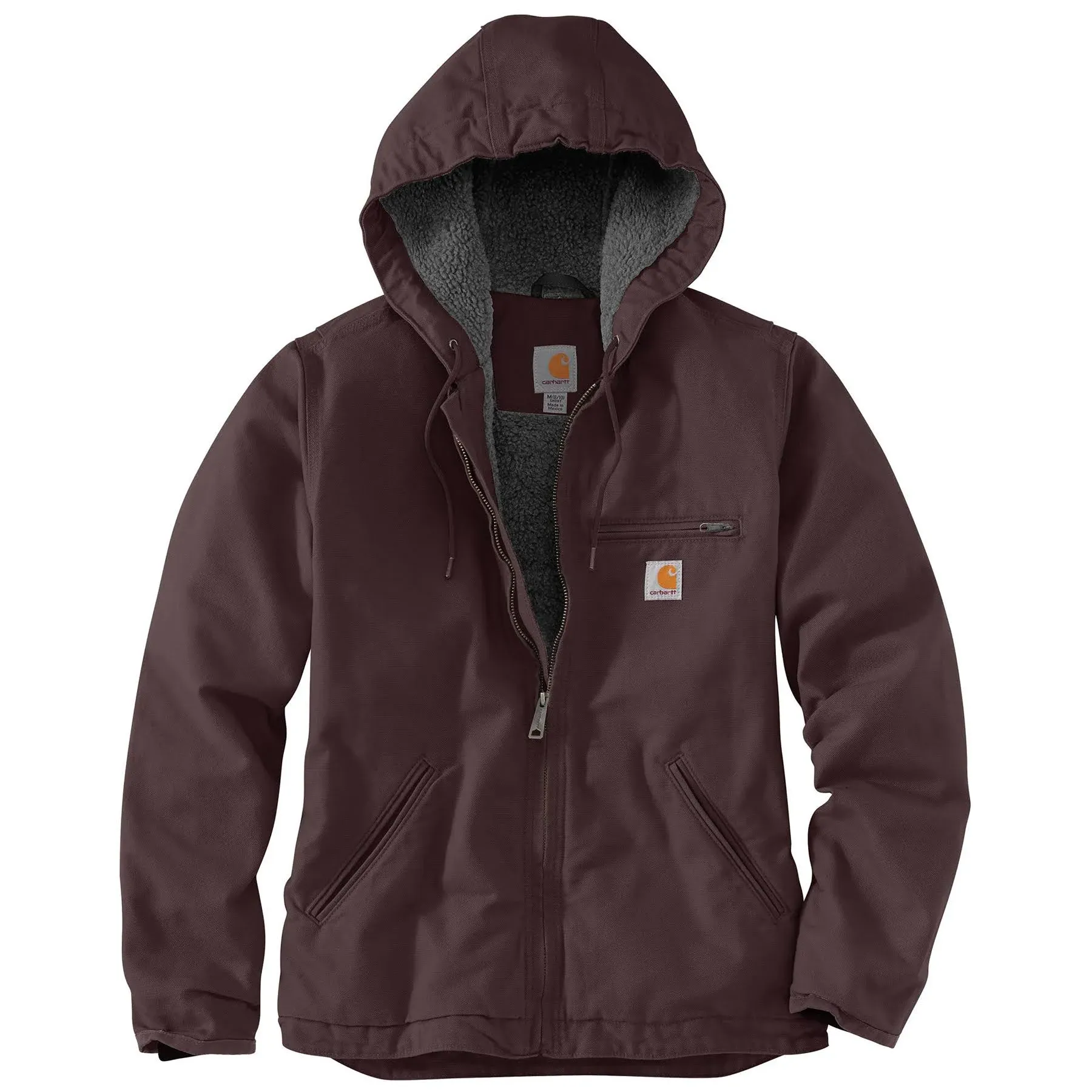 Carhartt Women's Washed Duck Sherpa-Lined Jacket, Blackberry