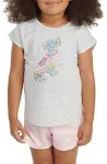 adidas Little Toddler Girls Graphic T-Shirt & Mesh Shorts Two Piece Set