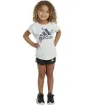 Adidas Girls Butterfly Short Sleeve Tee Short Set, Halo Blue (453), 6X - AG3168C-AB08-UA1-6X | Blain's Farm & Fleet