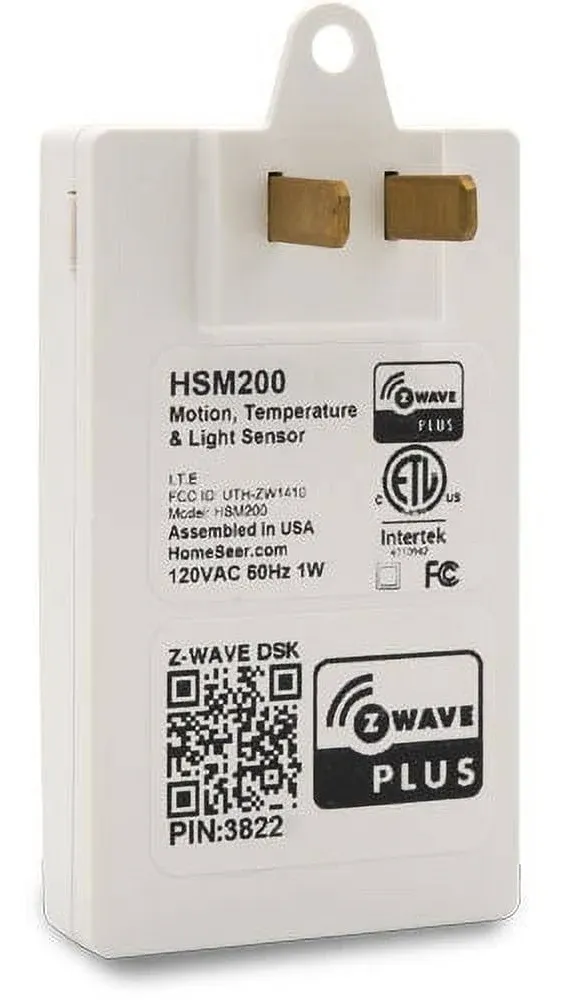 HomeSeer HSM200 Z-Wave Motion, Temperature and Light Sensor with RGB LED Indicator