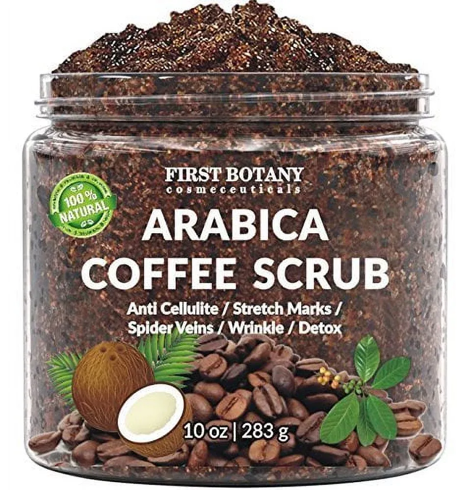 100% Natural Arabica Coffee Scrub with Organic Coffee &amp; Shea Butter