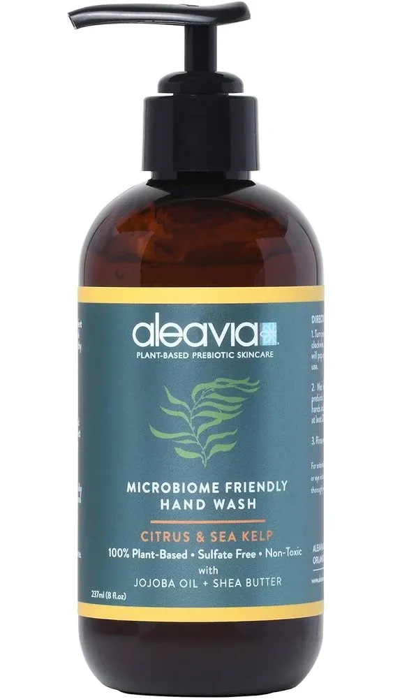 Aleavia Citrus & Sea Kelp Microbiome Friendly Hand Wash, Vegan & Prebiotic - 8 oz