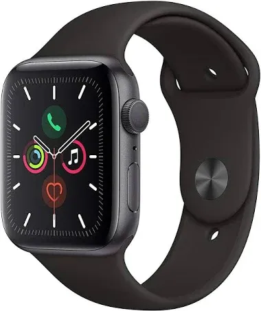 Reloj Apple Series 5 (GPS, 40mm Restaurado) - Caja de Aluminio Gris Espacial - Correa Deportiva Negra (Reacondicionado)