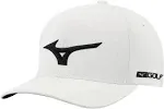 Mizuno Tour Delta Fitted Hat - White Black / L/XL