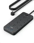 Surge Protector Power Strip, Anker 12 Outlets with 1 USB C and 2 USB Ports for iPhone