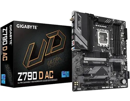 GIGABYTE Z790 D AC LGA 1700 Placa base Intel Z790 ATX con DDR5, triple M.2, PCIe 5.0, USB 3.2 Gen2X2 tipo C, LAN de 2.5GbE, cierre PCIe EZ-Latch,