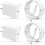 iPhone 15 Charger USB C Wall Charger iPad Pro Charger 2-Pack 20W Type C Charger 