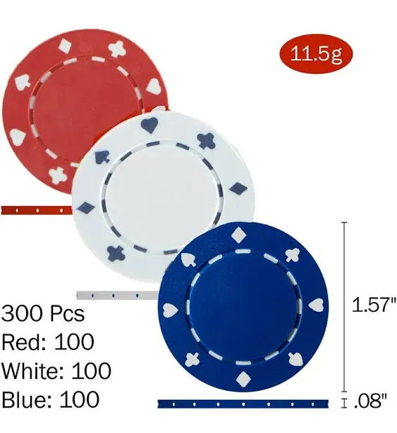 Poker Texas Traveller Table Top & 300 Chip Travel Set