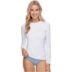 Body Glove Women's Sleek Long Sleeve Rashguard - Snow