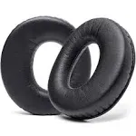 WC Replacement Ear Pads for Sony MDR-RF985R RF970 RF970RK RF960RK RF960R RF925RK & MDR-DS6500 Headphones | Softer Leather, Luxurious Memory Foam, Added Thickness, Enhanced Noise Isolation | Black