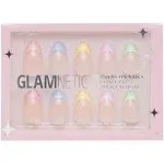 Glamnetic Press On Nails - Confetti | Semi-Transparent, Short Almond Nails, Reusable | 15 Sizes - 30 Nail Kit with Glue