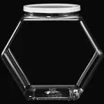 Hexagonal Plastic Candy Jar with Lid