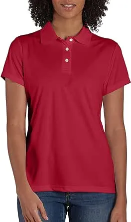 Hanes Women's Sport Cool DRI Polo Shirt, Moisture-Wicking Performance Polo Shirt for Women