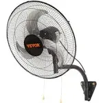 VEVOR Wall Mount Fan 18 in. 3-Speed High Velocity Max. 4000 CFM Oscillating Industrial Wall Fan for Warehouse, Black