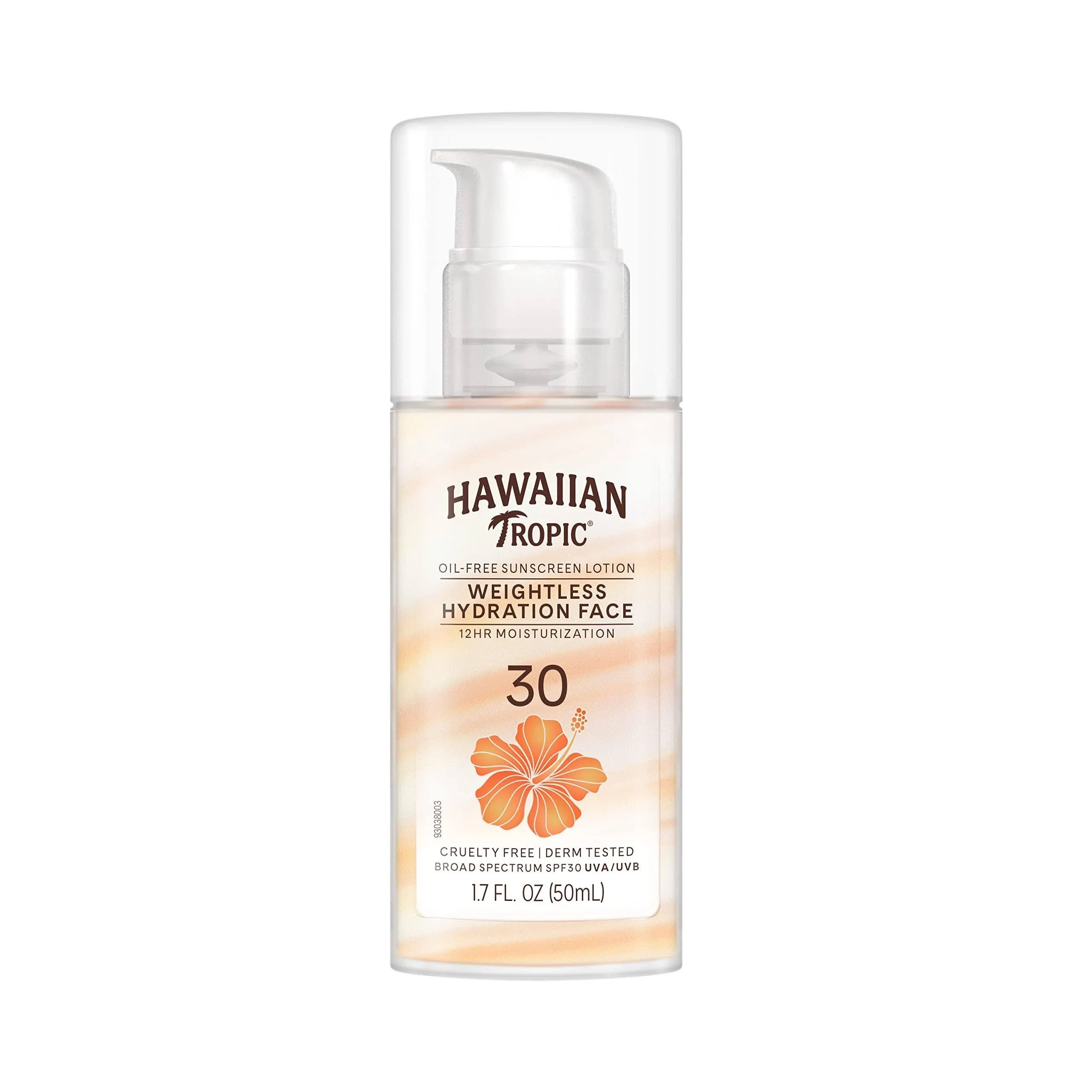 Hawaiian Tropic Weightless Hydration Lotion Sunscreen for Face SPF 30 1.7oz