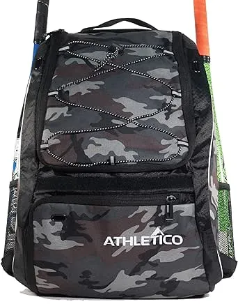 Athletico Stadium Baseball Bag Gray Camo