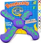 Swimming Pool Boomerang Game Floating, Outdoor Foam Toy Toss for All Ages Purple