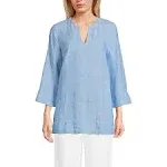 Women's Lands' End Linen Tunic Top