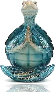 Meditating Figurine Sea Turtle Figurine Yoga Turtle Sea Turtle Decor