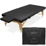 Portable Physical Therapy Stretching Treatment Massage Table - Black