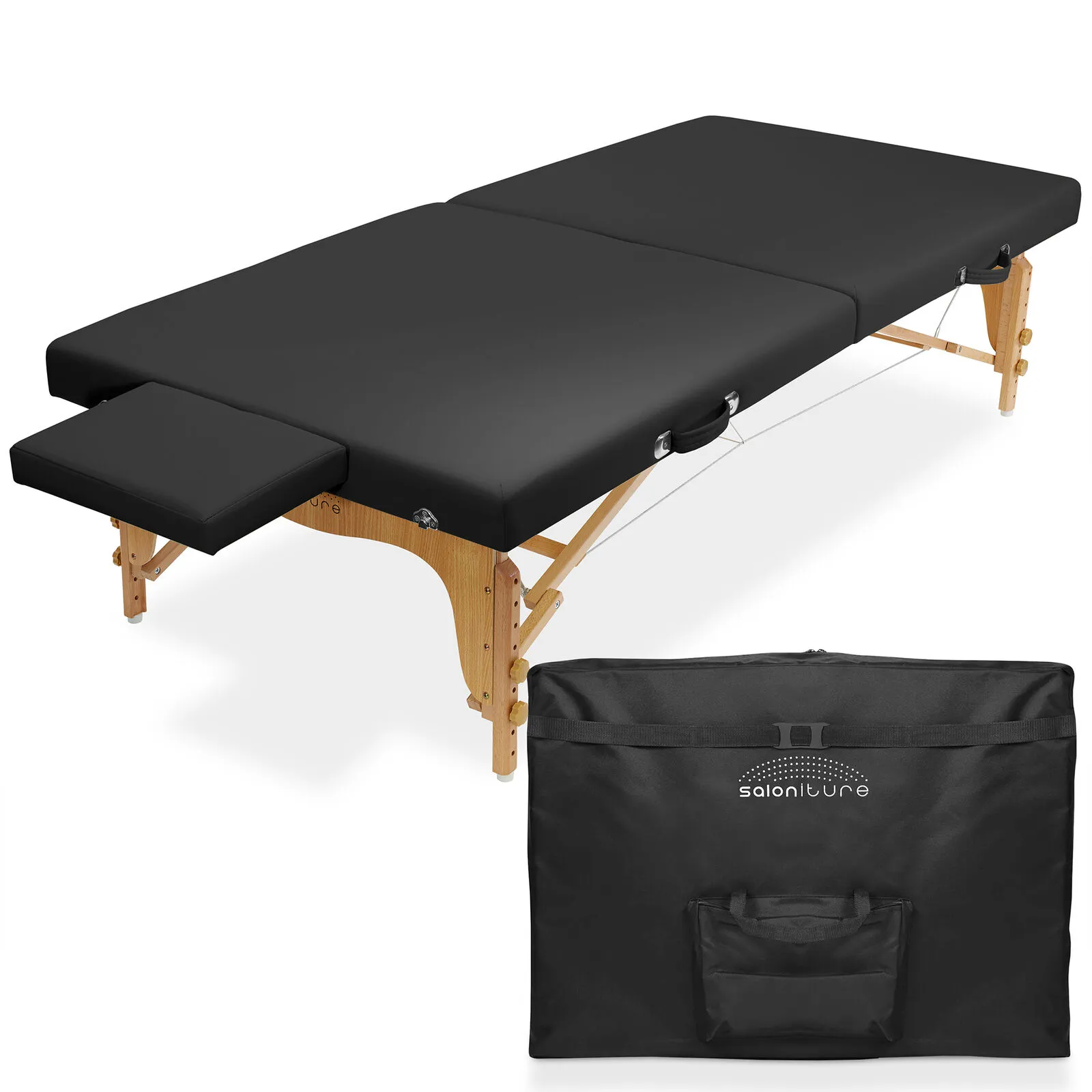 OPEN BOX - Portable Physical Therapy Massage Table - Stretching Treatment-Blac<wbr/>k