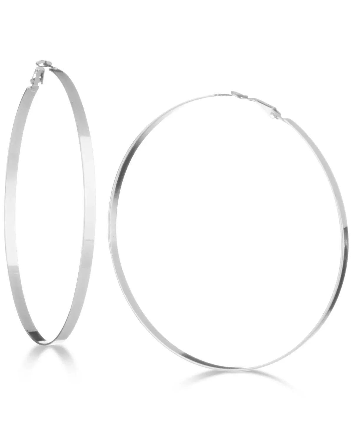 GUESS
3-3/4" Flat-Edge Hoop Earrings