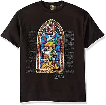 Nintendo Boy's Legend of Zelda Stained Glass T-Shirt Black