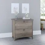 Bush Furniture Salinas 2 Drawer Lateral File Cabinet Driftwood Gray