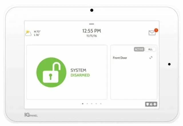 Qolsys QS9201-1208-84<wbr/>0 IQ Panel 2 Plus, Verizon LTE, PowerG, S-Line 319.5 MHz