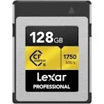 Lexar 128GB Professional CFexpress Type B Gold Series Memory Card