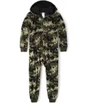 The Children's Place Boys Hooded Long Sleeve Onesie Union Suit Sleep Pajama, Sizes 4-16