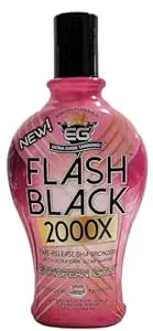 European Gold Flash Black 2000X Indoor Tanning Lotion with Time-Release DHA Bronzers, 12 Ounce