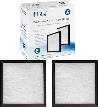 Fette Filter -Replacement Filters Compatible with Holmes Filter E Activated Carbon & Multi Layer Replacement Filter, Compatible with Holmes E HAP116Z, HAPF115 Air Purifier Models - Pack of 2