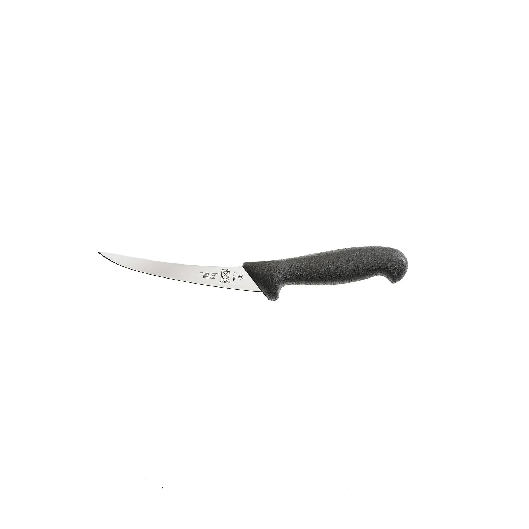 Mercer Culinary M13703 BPX&#xAE; 5 9/16&quot; Stiff Curved Boning Knife with Nylon Handle