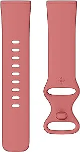 Fitbit Infinity Band, 24mm Attach,Pink Sand,Large *Compatible with Sense 2, Sense, Versa 4 & Versa 3