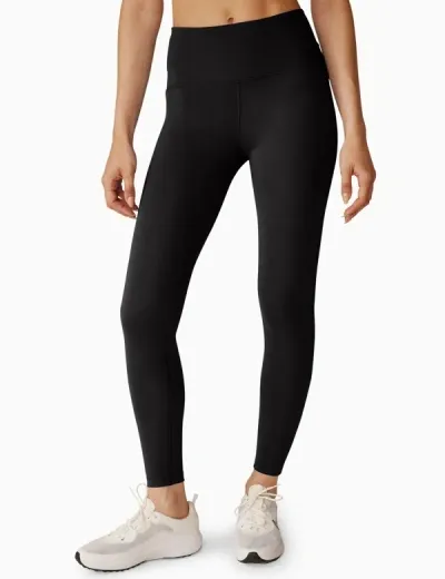 Shop Beyond Yoga Powerbeyond Strive High Waisted Midi Legging In Black