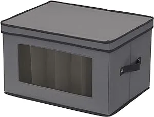 Household Essentials Gray Stemware Storage Box