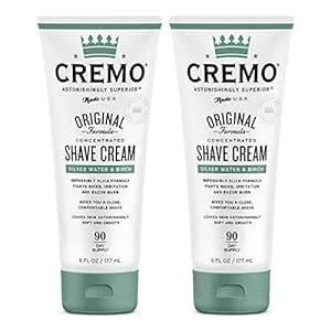 Cremo Barber Grade Silver Water & Birch Shave Cream, Astonishingly Superior Ultra-Slick Shaving Cream Fights Nicks, Cuts and Razor Burn, 6 fl oz