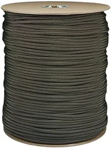 1000&#039; Foot OD Olive Drab Green Parachute Cord Paracord Type III Military Spec...