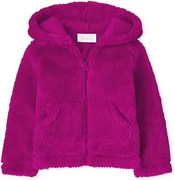 The Children's Place Baby and Toddler Girls Sherpa Zip-up Hoodie