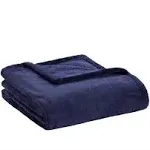 Intelligent Design Microlight Plush Oversized Throw Navy