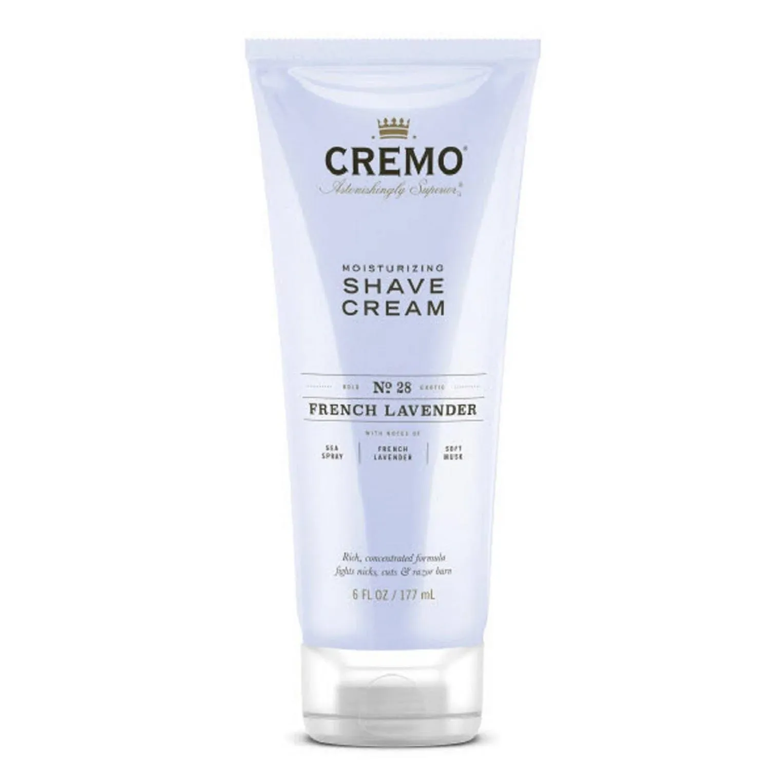 Cremo Moisturizing Shave Cream, French Lavender - 6 fl oz